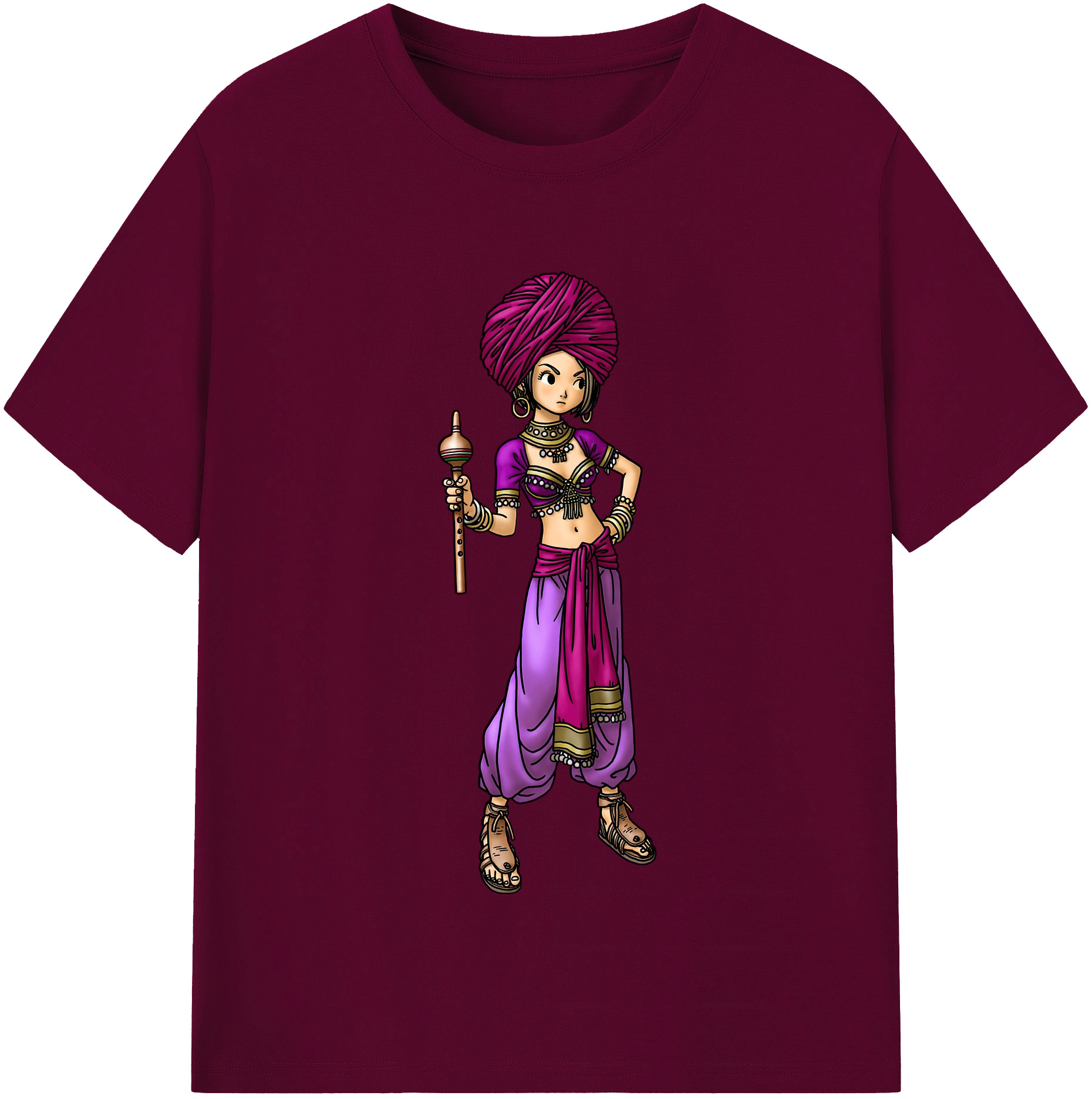 （画像用） ドラゴンクエスト Doragon Kuesuto Dragon Quest レディースカジュアルプリントTシャツ（綿100％）